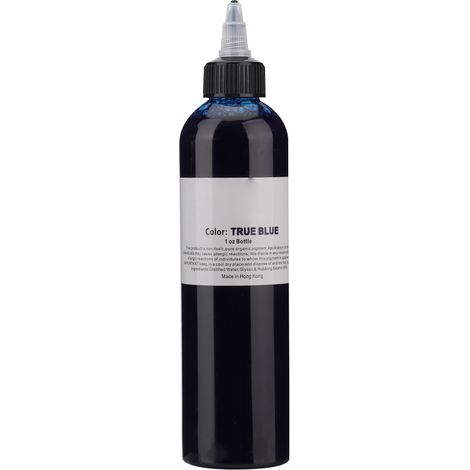 Pigment de tatouage bleu longue durée 250ml, extraits végétaux, encre professionnelle pour tatouage, accessoire d'encres durable (1/5)