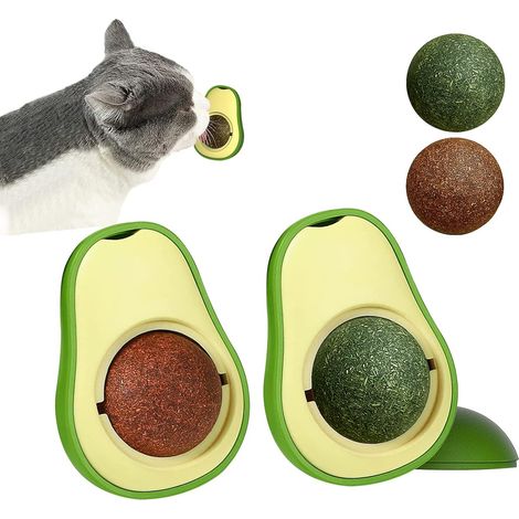 Lot de 2 Herbe à Chat Boule pour Chat Interieur, Catnip Comestibles pour Chats (4660mm) (1/5)