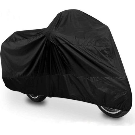 Motorrad Abdeckung XL wasserdicht, UV-Schutz, Staub- und Regenschutz, schwarz (1/5)