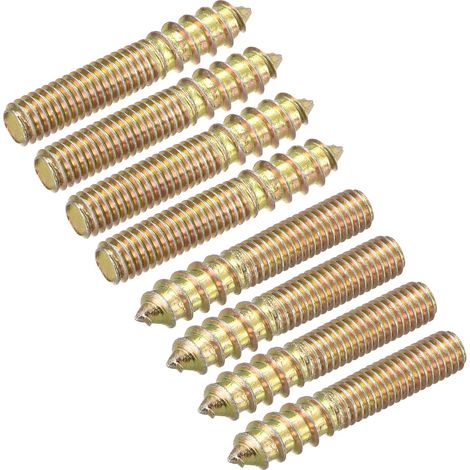 M6x35mm Vis Double Filetage Boulon 8pcs Double Extrémité Cheville pour Bois Meuble (1/5)