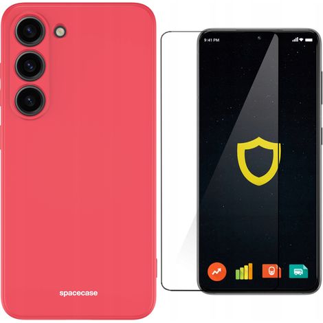 Schutzhülle, robust und stabil, matte Silikonhülle für Galaxy S23 + Glas (1/5)