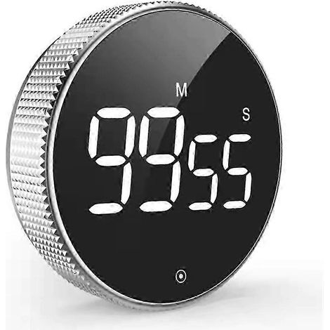 Minuteur de cuisine numérique LED compatible avec les appareils de cuisson, de douche, d'apprentissage, de chronométrage et de réveil (1/5)