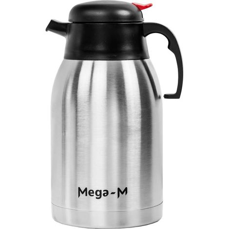 Termo de acero inoxidable con bot贸n pulsador Mega-M 1.5L N (1/5)