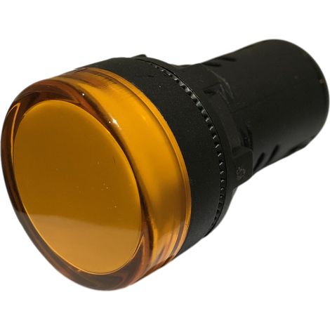 Voyant Led Orange 12vca-cc Pour Armoire électrique - étanche Ip67 - Perçage 22mm