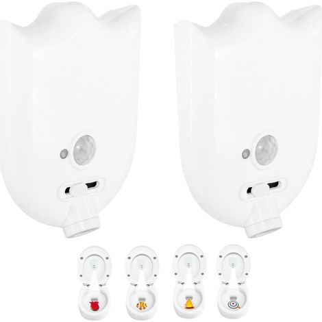Veilleuse WC Enfant avec Projection Dessin Animé Rotative, Lumière Toilette LED Capteur Intelligent, Aide Apprentissage Propreté pour Garçons et Filles, Éclairage Nuit Salle de Bain ABS (1/5)