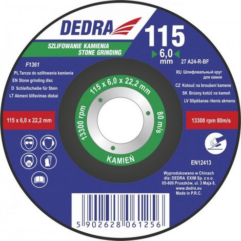 Touret de esmeril dedra f1362 electrocorindón 125 mm