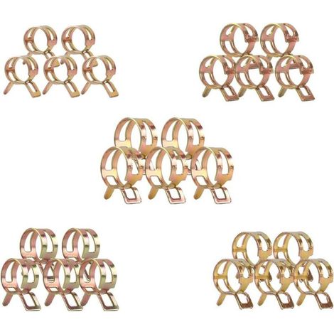 Bardusch Lot de 25 Colliers De Serrage 5 Tailles pour Tuyau De Carburant,Colliers De Serrage pour Tuyaux De Carburant,Colliers De Serrage pour Tuyaux d'eau,Tuyaux d'air (1/5)