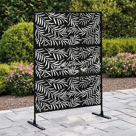 Clôture de jardin negro en acero 122 x 45 x 198 cm (1/5)