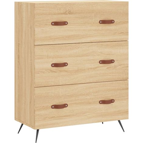 Maison Exclusive - Cassettiera Rovere Sonoma 69,5x34x90 cm in Legno Multistrato