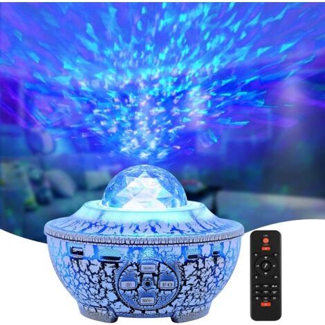 Projecteur de Lumière Étoile Veilleuse de Plafond Projecteur LED Aurora Bluetooth Projecteur de Musique pour enfant/adultes/chambre/décoration/fête/cadeau-Blanc (1/3)