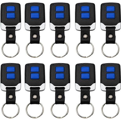 10er-Pack Garagentor-Fernbedienungen (433 MHz) mit 2-Tasten-Duplizierung, Türöffnungssteuerung, elektrischer Klonfunktion und festem Zugangscode (1/5)