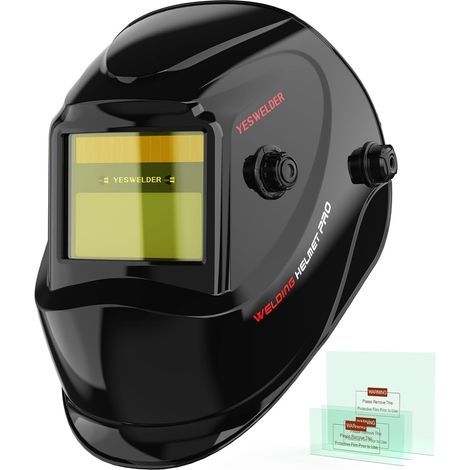 1 - Masque Soudure - Casque Auto-Obscurcissant - Filtre Anti-Lumière Bleue 4/9-13 Réponse 1/30000s Pour Mig Arc Tig Meulage Noir 92.5x42.5cm (1/5)