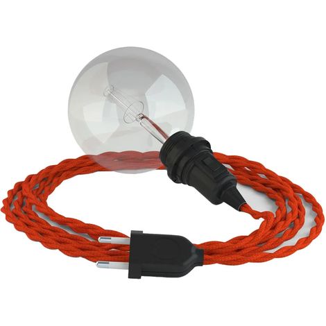 Lampe suspension creative cables tm15 câble soie 3 mètres (1/3)
