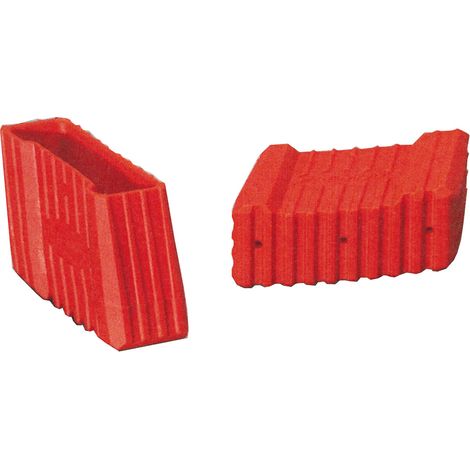 Euroline Premium Leiterfuß rot links 74x25mm Paar