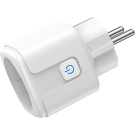 Intelligente WLAN-Steckdose, 16 A, 3680 W, mit Energieverbrauchsüberwachung, Fernbedienung, Sprachsteuerung, kompatibel mit Alexa und Google Assistant (Frankreich)
