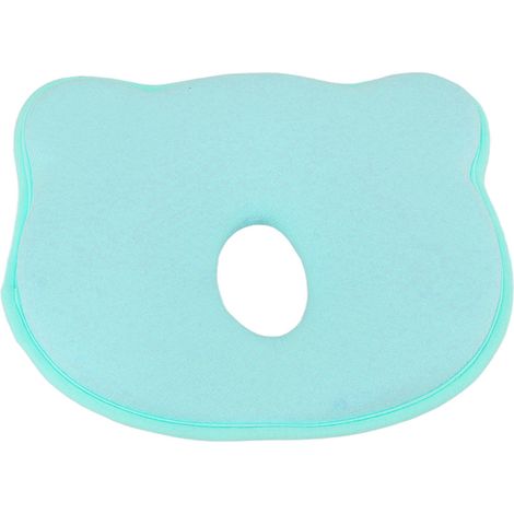 Oreiller de positionnement pour bébé, noyau en mousse mémoire, correction de tête plate, confortable, vert, coussin d’allaitement pour nourrisson (1/5)