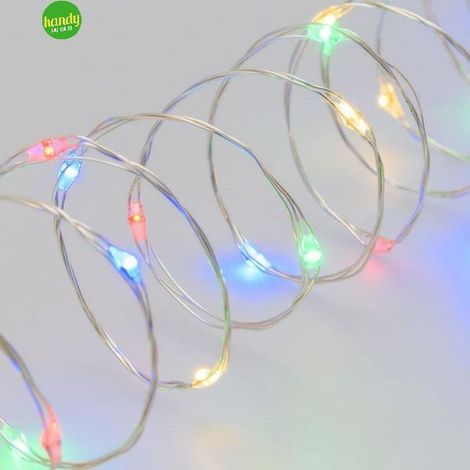 Catena natalizia luminosa Lotti 100 Microled 10m multicolor a batteria (1/3)