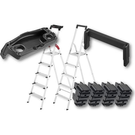 HAILO EasyClix 4-Fuß-Set für XXL- und L40-Trittleitern, hohe Stabilität.