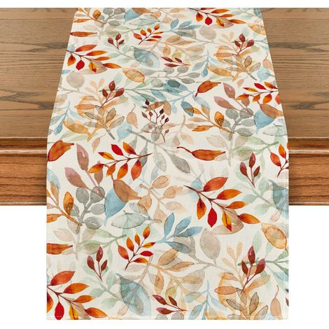 Chemin de Table Automne Feuilles Esthétique Doux 40x240 cm (1/5)