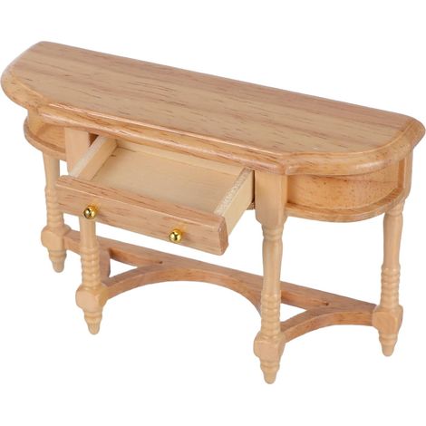 Mobilier Miniature Bois Table pour Maison de Poupée Meuble de Chambre Miniature Accessoire de Décoration Intérieure (1/5)