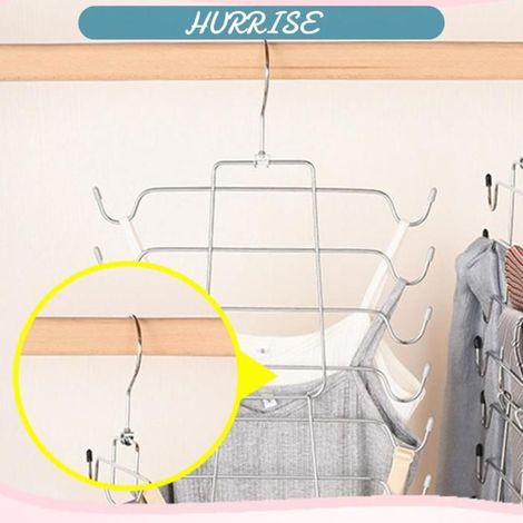 Sonew Cintre multicouche Cintre de séchage de sous-vêtements multicouches, cintre pliant sans couture, meuble rangement 8 couches (1/5)