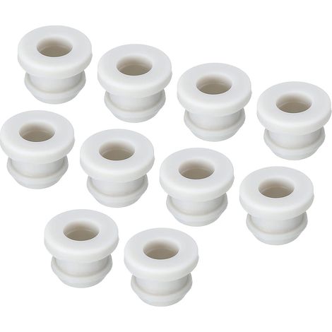 10Pcs Bouchon Passe Fil Caoutchouc à Pression Diamètre d'Installation de 8.5mm, ID 6mm, Hauteur 9mm Passe-Câble Gris Joint Anti-Rayures pour Boîte Électrique, Conduit de Câble (1/5)