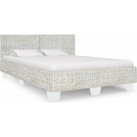 Lit Gris Rotin naturel 140x200 (1/5)