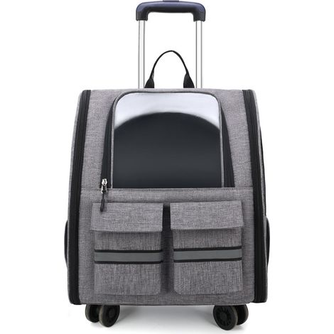 Sac pour chat, sac bandoulière portable, à levier, respirant, pliable (1/3)