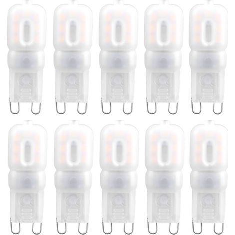 Ampoules LED G9 1.5W, 14 pièces, pour plafonnier domestique, blanc chaud (230V), 10 pièces (1/5)