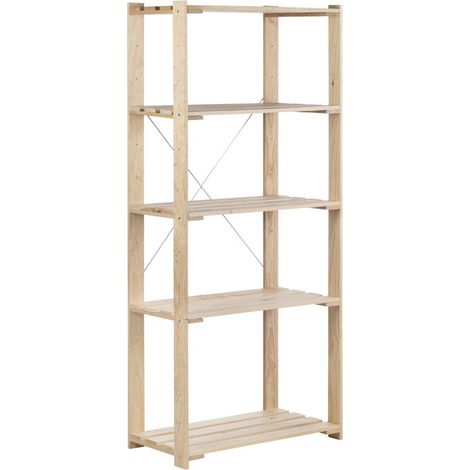 SCAFFALE IN PINO NOVA 5 RIP. CM 76,5X38,5X174,5 H- 1,0 pz