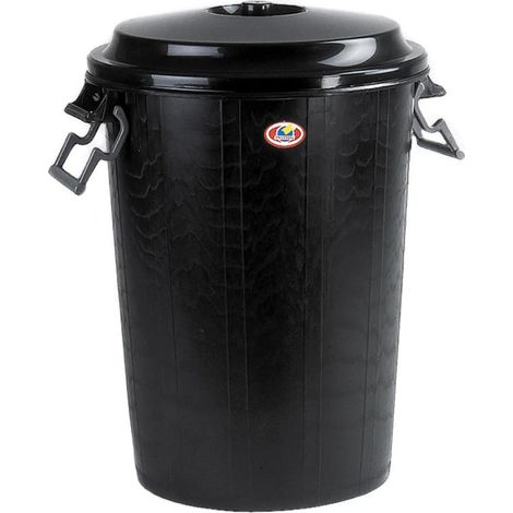 Poubelle de 100 L avec couvercle Polyéthylène Bac à déchets et recyclage Pour la maison, le bureau et l'extérieur (1/5)