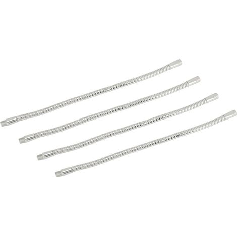 GARRYFIZH Lot de 4 lampes LED à col de cygne, accessoires pour lampes de table, tuyau en métal chromé de 35 cm