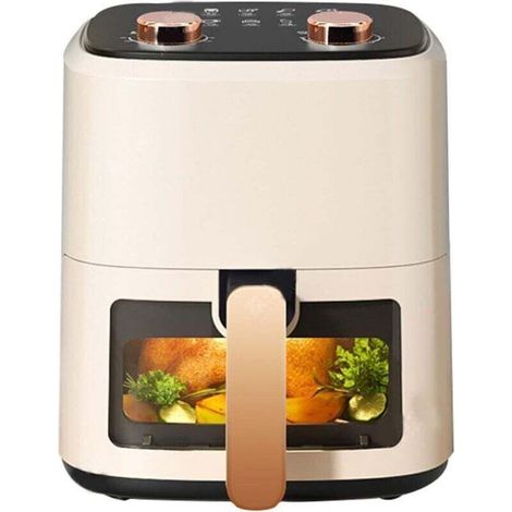 Visuell vollautomatische, multifunktionale, rauchfreie Heißluftfritteuse mit großem Fassungsvermögen (europäischer Standard 220 V) 5,5 l (1/4)