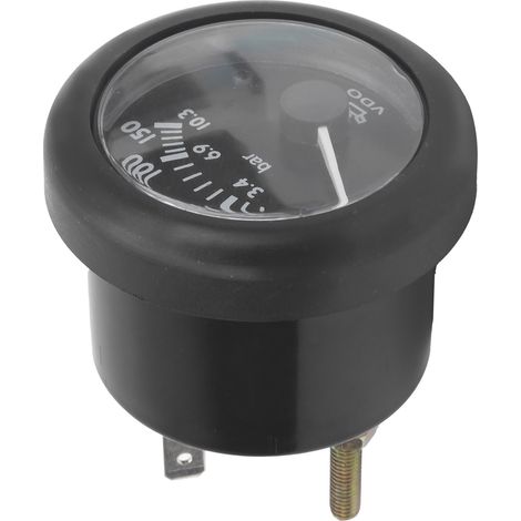 Manomètre de pression d'huile pour moteurs diesel et générateurs, à aiguille, 52 mm, 0–150 psi, 24 V CC (1/5)