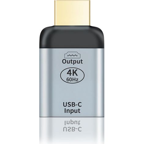 USB-C-Buchse auf HDMI-Stecker-Adapter 4K 60Hz, USB-C-zu-HDMI-Konverter für Monitor, Fernseher, Projektor, Smartphone, Tablet, Laptop, Plug & Play, kompatibel mit MacBook (1/5)