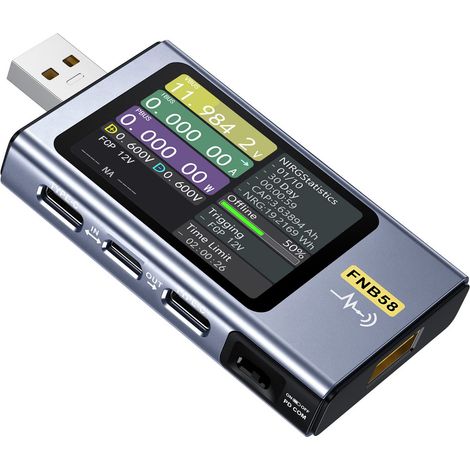 Multimètre de puissance USB Bluetooth, testeur de courant de tension multifonctionnel de Type C pour PD2.0 PD3.0 QC2.0 QC3.0 4-28V (1/5)