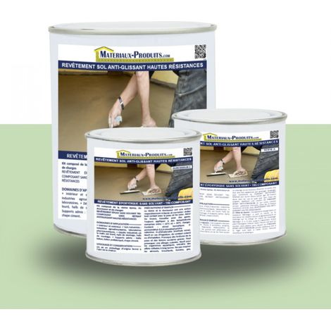 Revêtement sol anti-glissant hautes résistances - 20 Kg Vert Pastel - MATPRO