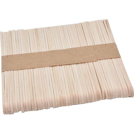 Lot de 50 porte-mèches en bouleau, faciles à utiliser et réutilisables, pour la fabrication de bougies (114 x 10 mm, un trou). (1/5)
