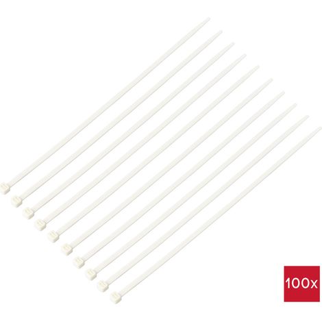 TRU COMPONENTS TC-12533336 Kabelbinder 300 mm 4.8 mm Weiß Flammhemmend 100 St. (1/3)