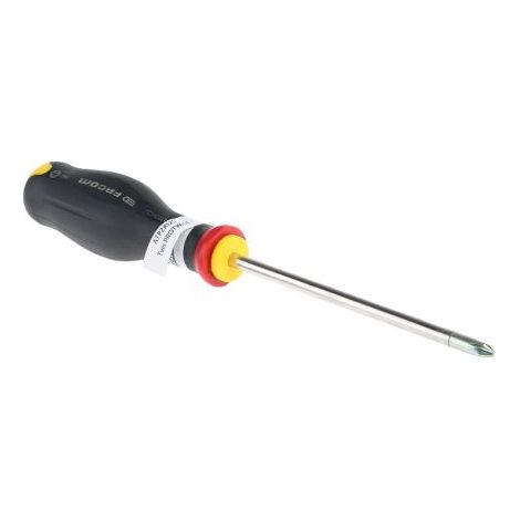 Facom – Tournevis cruciforme extra long pour accès difficiles – Lame chromée mate – Empreinte traitée noire – ANP2X125 (1/4)