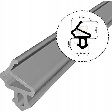 Joint d'étanchéité PVC S-1172 gris 1m – Résistant aux intempéries – Isolation phonique – Pour fenêtres et portes