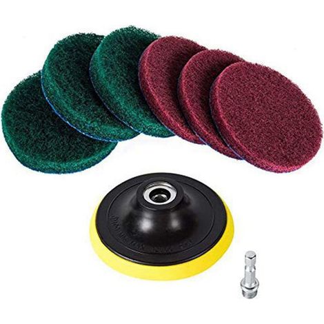 Ensemble de 12 brosses de nettoyage pour perceuse, brosse de nettoyage électrique, éponges pour salle de bain, cuisine et voiture (1/5)