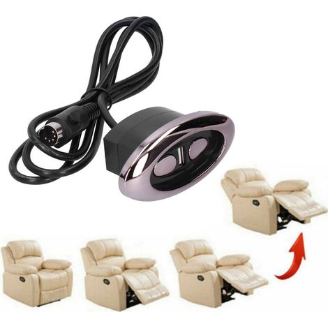Télécommande pour fauteuil électrique réglable - Contrôleur manuel 5 pin avec 2 boutons et port USB (1/5)