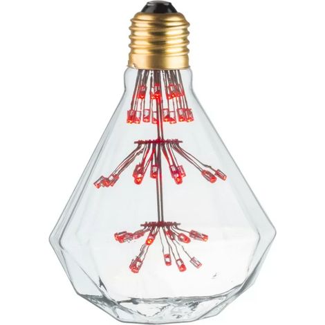 Ecolicht 20130410001 Lampadina Decorativa Diamante Rosso E27 - Ø95x136mm