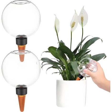 Arrosoir - distributeur d'eau - lot de 2 boules d'arrosage automatique pour plantes - arrosage automatique des plantes, autonome (1/5)