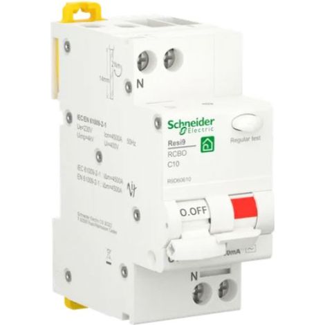 Interruttore Magnet. Differ. 1P+Nc 10A30Ma Ac 2M ( Schneider Cod. R9D60610 ) (1/5)