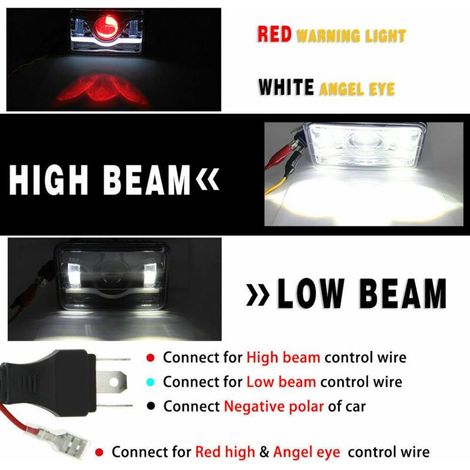 Faro LED rettangolare per camion, con luce diurna (DRL), sostitutivo fanale abbagliante, design moderno e luminoso (1/3)