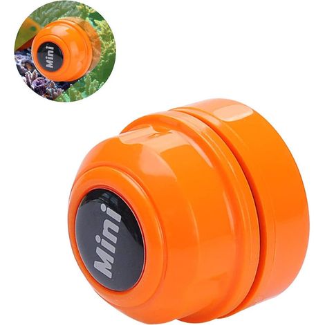 Mini-Magnetbürste für Aquarien – Aquarienreiniger – Glasreiniger – Mini-Magnet, tragbar und robust (Orange)