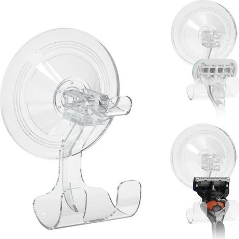 3er-Pack Duschrasierer-Wandhalterung mit Saugnapf, kompatibel mit Venus Platinum, Fusion 5 Proshield & Proglide, Mach 3 Classic