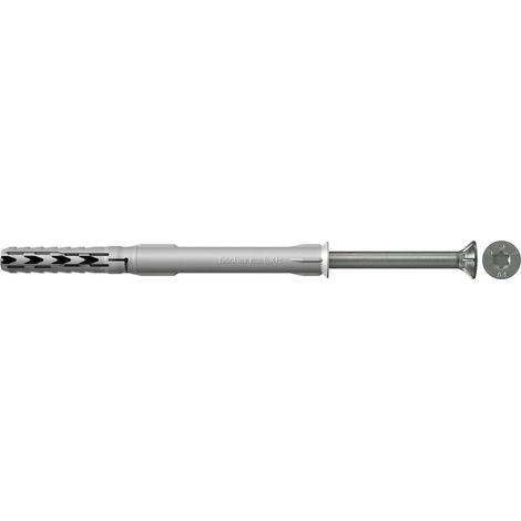 Cheville rallongée SXR 10 x 200 avec vis tête fraisée en acier inoxydable A4 pour fixation ossatures et cadres/Boite de 50 (1/5)